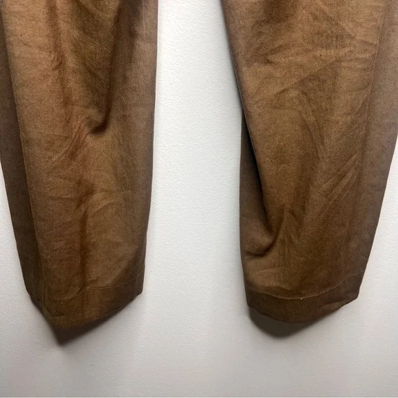 VINCE Women’s Linen-Blend High-Waist Pull-On Pant Sz. Large Olive Green Trousers - Picture 8 of 13